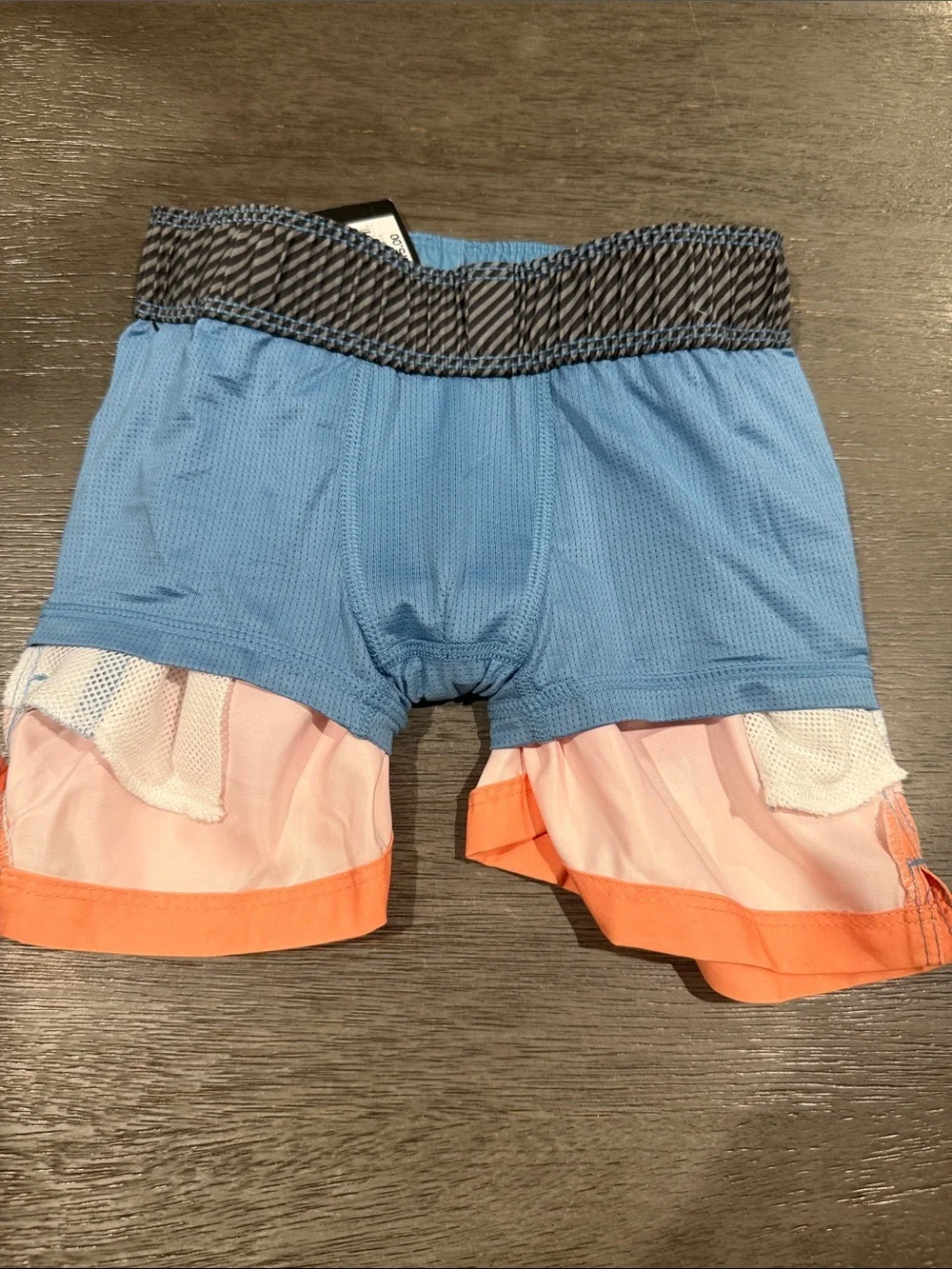 Pack 2 Short Swim Ombre Aqua to Charcoal & Blue to Coral Swim Trunks - Art Class